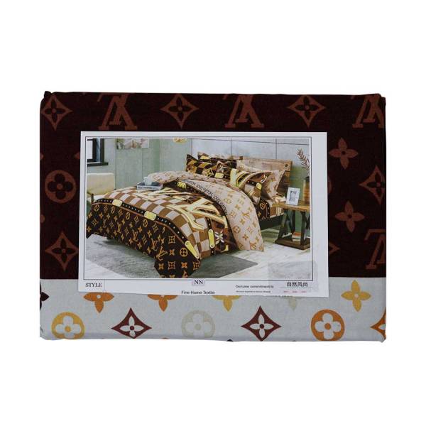 LOUIS VUITTON WHITE BROWN BEDSHEET | HIR-LV-WIT/BRUIN - Image 1