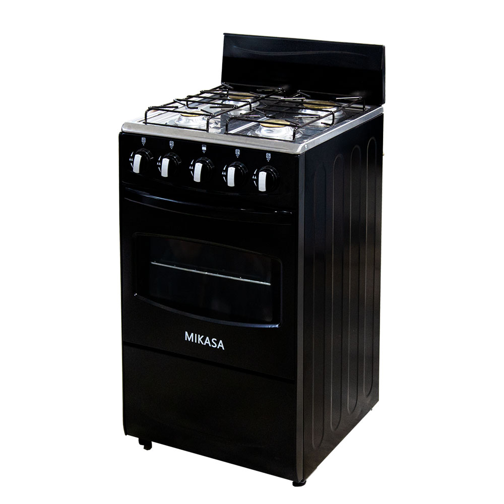 MIKASA FREESTANDING GAS RANGE 4 BURNERS BLACK | MKS-229 - Image