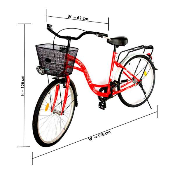 GMG 26" LADY BIKE WITH BASKET | TX26C702 - Image 
