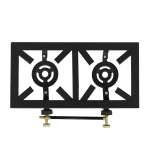 IRON GAS COOKTOP 2 BURNER BLACK | PRIMO-C421025 - Image 