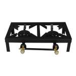 IRON GAS COOKTOP 2 BURNER BLACK | PRIMO-C421025 - Image 