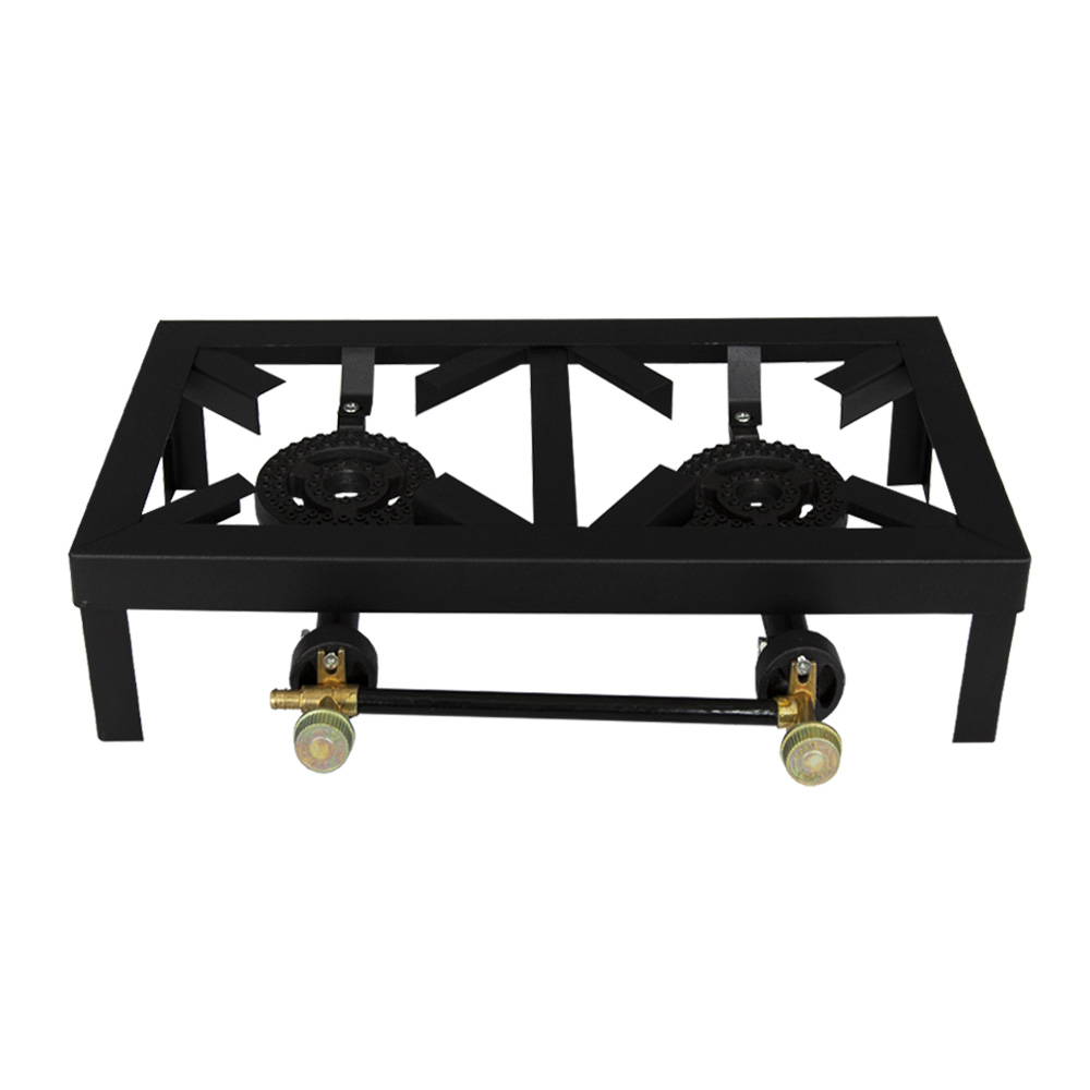 PRIMO-C421025(2) IRON GAS COOKTOP 2 BURNER BLACK | PRIMO-C421025 - Image 1