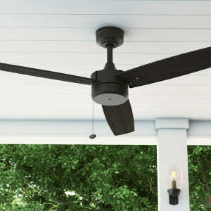 PROMINENCE HOME 52" JOURNAL, MATTE BLACK, PULL CHAIN, INDOOR/OUTDOOR CEILING FAN | 51466