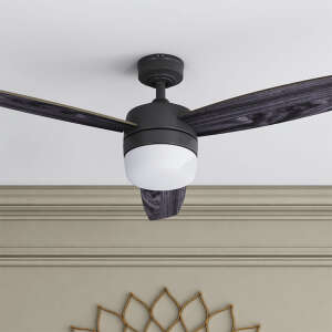 PROMINENCE HOME 52" ENOKI IO MATTE BLACK REMOTE CONTROL CEILING FAN, SMART FAN, 3 BLADES | 51642