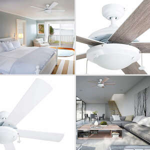 PROMINENCE HOME 52" BOLIVAR INDOOR WHITE CEILING FAN | 80101