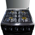 BOTRALI 4 BURNER GAS STOVE WITH LID BLACK 24'' | K60-1B - Image 