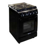 BOTRALI 4 BURNER GAS STOVE WITH LID BLACK 24'' | K60-1B - Image 