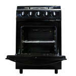 BOTRALI 4 BURNER GAS STOVE WITH LID BLACK 24'' | K60-1B - Image 