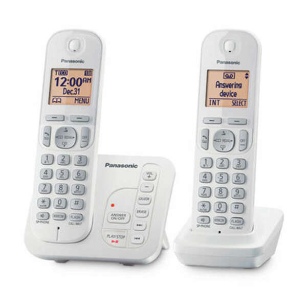 PANASONIC DECT 6.0 2-HANDSET CORDLESS PHONE WITH CALL BLOCK | KXTG7122SK - Image 