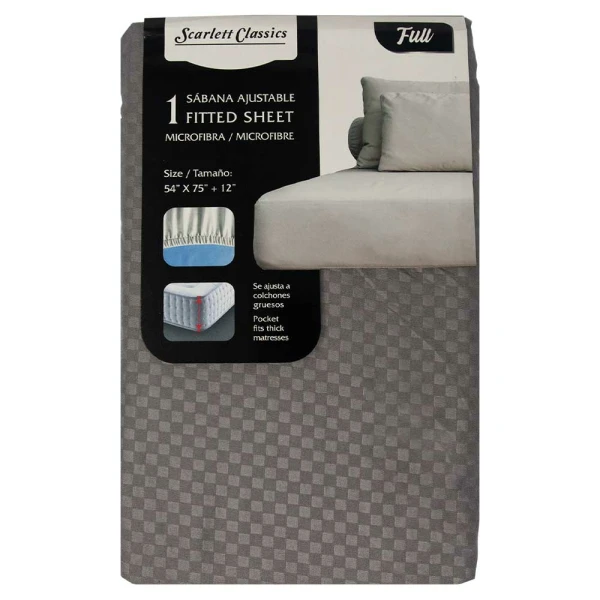 SCARLETT CLASSICS FULL-SIZED FITTED SHEET 54" X 75" | NV-761 - Image 