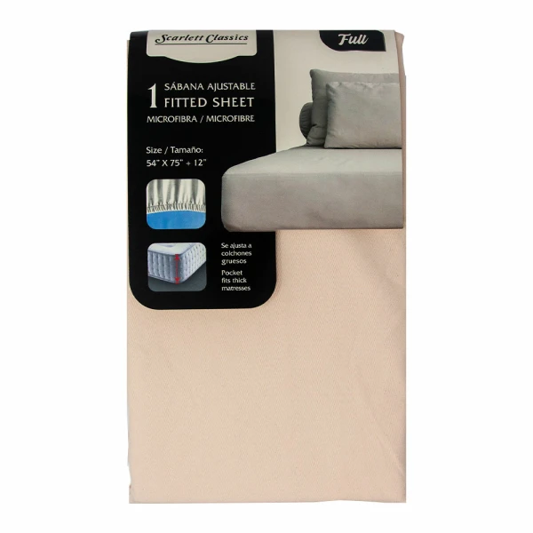 SCARLETT CLASSICS FULL-SIZED FITTED SHEET 54" X 75" | NV-761 - Image 
