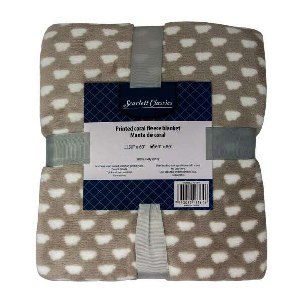 SCARLETT CLASSICS PRINTED FLEECE BLANKET | NV-789 - Image 1