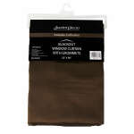 BLACKOUT WINDOW CURTAIN W/ GROMMETS BROWN | NV-886 - Image 
