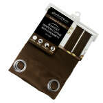 BLACKOUT WINDOW CURTAIN W/ GROMMETS BROWN | NV-886 - Image 