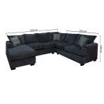 CORNELL PEWTER CHARCOAL GREY SOFA | 6840/20-1664 - Image