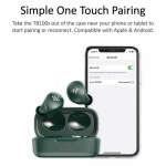 ILUV WIRELESS EARBUDS BLUETOOTH MICROPHONE IPX6 WATERPROOF MIDNIGHT GREEN | TB100MG - Image 