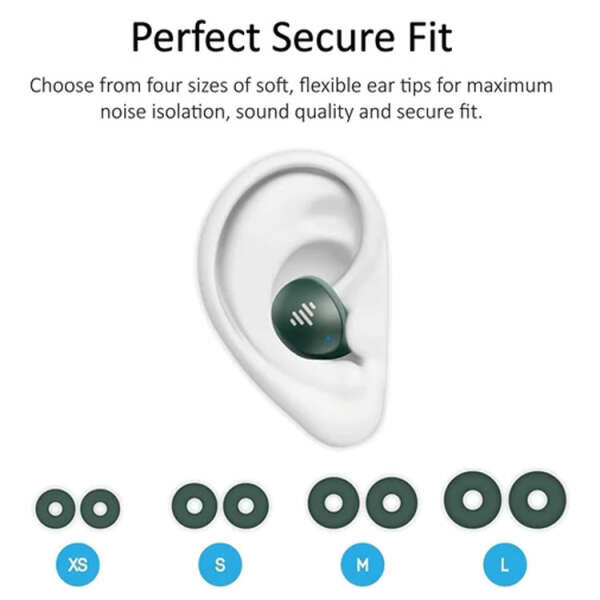 ILUV WIRELESS EARBUDS BLUETOOTH MICROPHONE IPX6 WATERPROOF MIDNIGHT GREEN | TB100MG - Image 