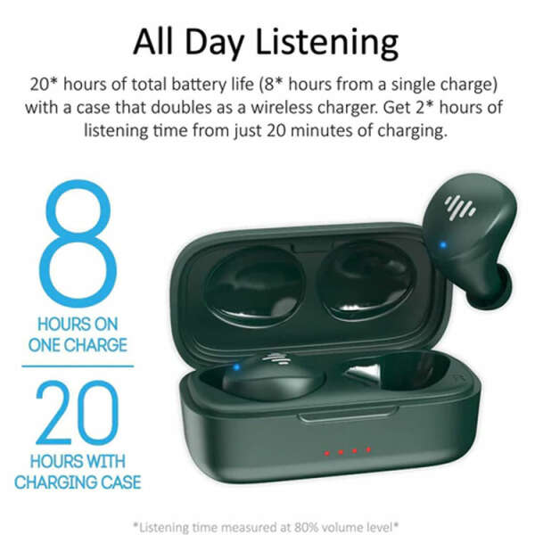 ILUV WIRELESS EARBUDS BLUETOOTH MICROPHONE IPX6 WATERPROOF MIDNIGHT GREEN | TB100MG - Image 