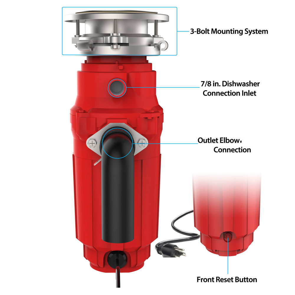 AMERICAN STANDARD SLIM LINE 1.25HP FOOD WASTE DISPOSER