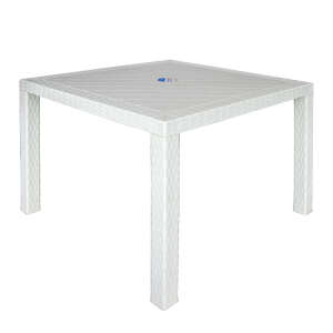 MAJESTIC PLASTICS RATTAN TABLE CREME | 700045-CREME