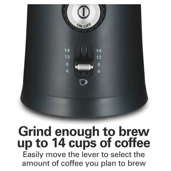 Hamilton Beach Coffee Grinder – 14 Cups, Grey | 80396C