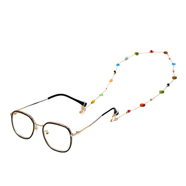 2 IN 1 CHAIN DIFFERENT COLORS CAT'S EYES STONES | 81203 - Image 