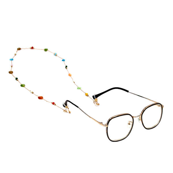 2 IN 1 CHAIN DIFFERENT COLORS CAT'S EYES STONES | 81203 - Image 