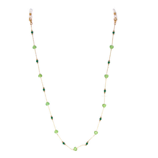 2 IN 1 CHAIN DIFFERENT COLORS CAT'S EYES STONES | 81203 - Image 