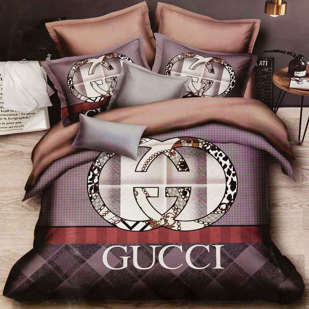 BEDSHEET WITH PILLOW CASE GUCCI GRAY SQUARE DOTS | HIR-GUCCI GRIJS – HSDS  Online