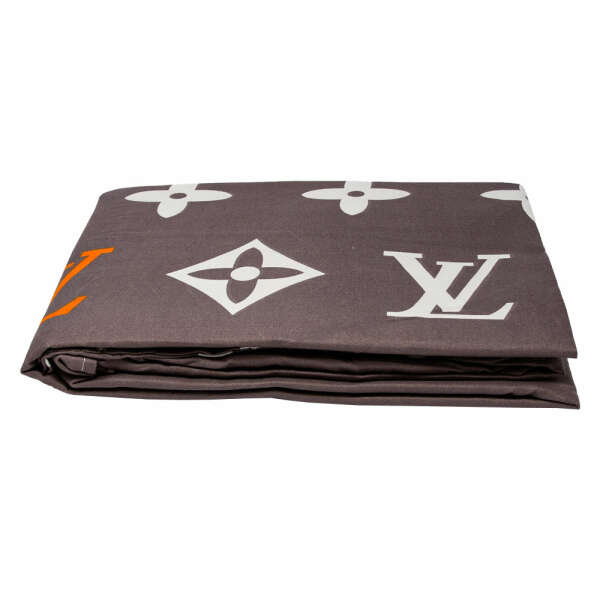 BEDSHEET WITH PILLOW CASE LOUIS VUITTON GRAY WHITE | HIR-LV GRIJS-WIT - Image 