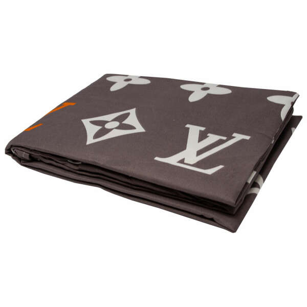 BEDSHEET WITH PILLOW CASE LOUIS VUITTON GRAY WHITE | HIR-LV GRIJS-WIT - Image 