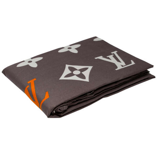 BEDSHEET WITH PILLOW CASE LOUIS VUITTON GRAY WHITE | HIR-LV GRIJS-WIT - Image 