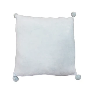 Aqua fur pillow sale