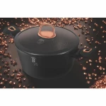 BERLINGER HAUS BLACK ROSE GOLD CASSEROLE POT WITH LID | VARIETY - Image 