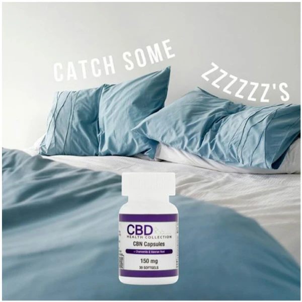 CBD HEALTH COLLECTION CBN CAPSULES WITH CHARMOMILE & VALERIAN ROOT 150 MG | CBDHC CONSUMABLES C - Image 