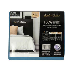 SCARLETT CLASSICS QUEEN SHEETS SET 250 THREAD COTTON | NV-1273