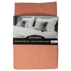 SCARLETT CLASSICS SOLID BEDSHEET SET WITH PILLOWCASE FULL | NV-923