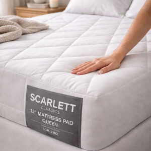 SCARLETT CLASSICS 12" MATTRESS PAD QUEEN | SCR-2182 - Image 