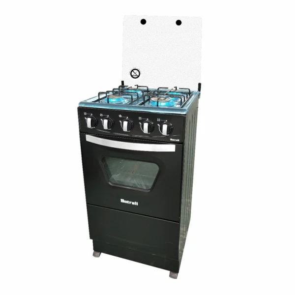 BOTRALI 4 BURNERS GAS RANGE 20" BLACK | K50-TB 