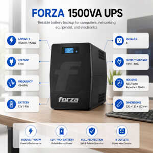 FORZA 8 OUTLETS 1500VA/900W 120V UPS | SL-1501UL - Image 