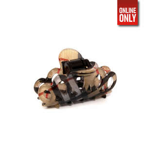 BURBERRY X-SMALL BROWN SEGMENTAL ARCH HAIRCLIP | BURB-XSBROB