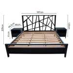 SURINAME MADE BED BLACK WIDOW 180X200 | | BLACK WIDOW BED - Image 