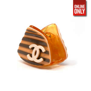 CHANEL ORANGE BROWN HAIR CLIP | CH-OB