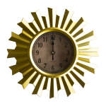 gold wall clock