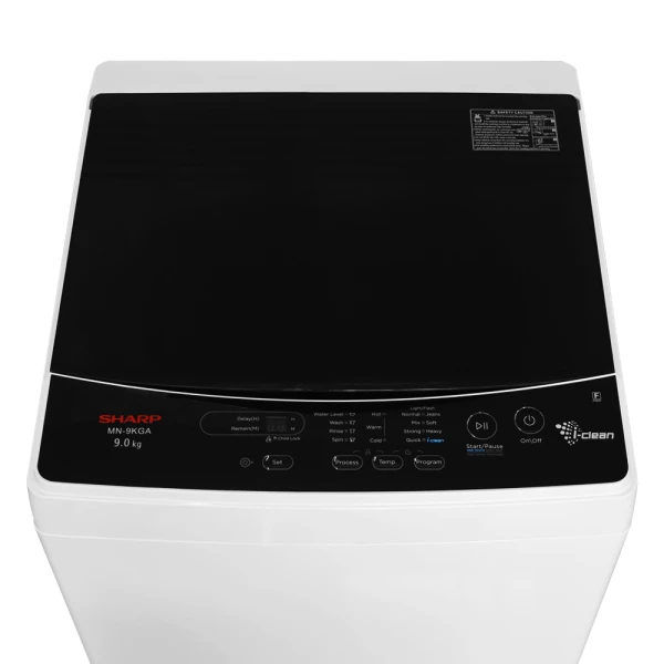 SHARP 9KG AUTOMATIC TOP LOAD WASHER WITH IMPELLER WHITE | MN-9KGA - Image 