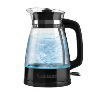 BLACK & DECKER 1.7 L ARTISANAL CORDLESS KETTLE WITH LED LIGHT 1500W| KE7000BLA