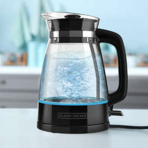 BLACK & DECKER 1.7 L ARTISANAL CORDLESS KETTLE WITH LED LIGHT 1500W| KE7000BLA