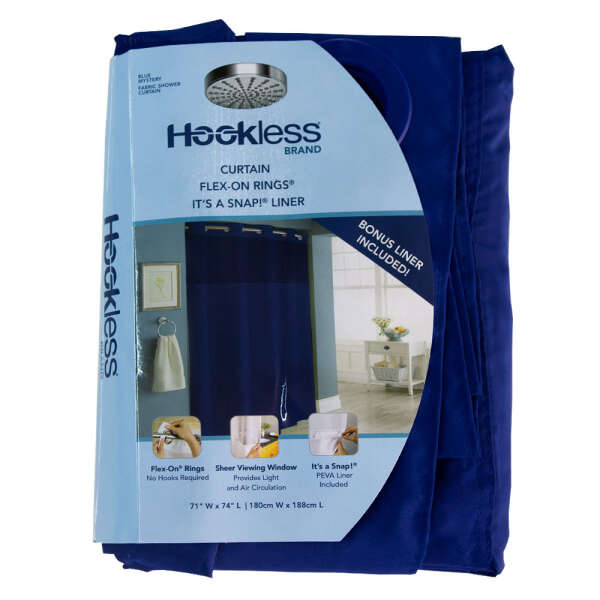 RBH40MY428BL HOOKLESS LOWES SHOWER CURTAIN | RBH40MY428BL - Image 1