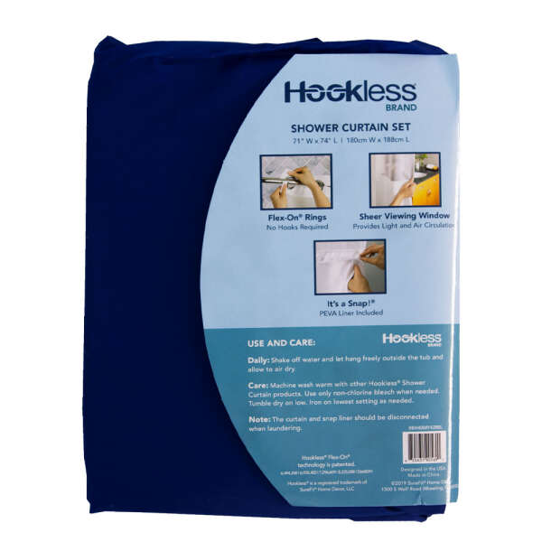 HOOKLESS LOWES SHOWER CURTAIN | RBH40MY428BL - Image 
