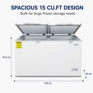 SUPERCOOL DUAL WHITE 15 CU.FT CHEST FREEZER | XF-420 - Image 